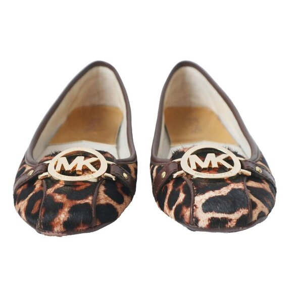 Michael Kors Leopard Print Calf Hair Moccasin Shoes Size 8.5 - Picture 6 of 9